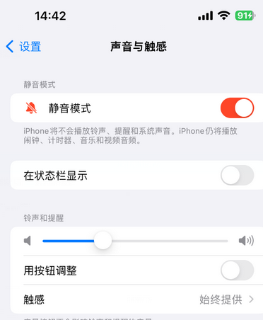 伊金霍洛苹果15Pro维修网点分享iPhone15Pro系列机型中隐藏静音图标 